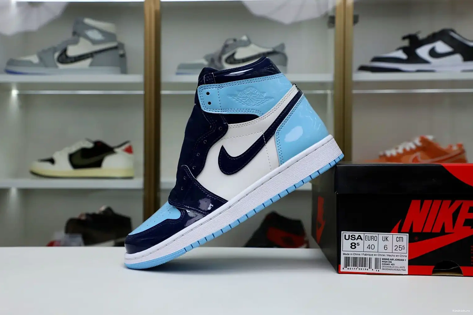 AIR HIGH 1 'BLUE WMNS Kimikick CHILL' OG RETRO JORDAN 0611